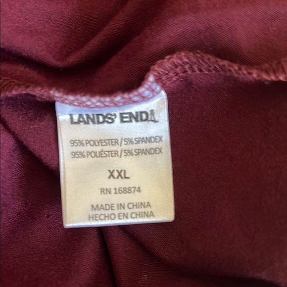 XXL Land’s End Burgundy Pajama Set - Picture 4 of 4